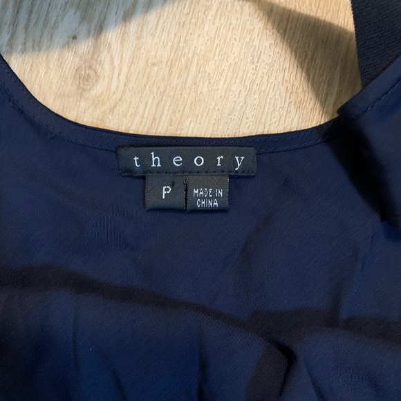 Theory Navy Silk Tank - Picture 4 of 6